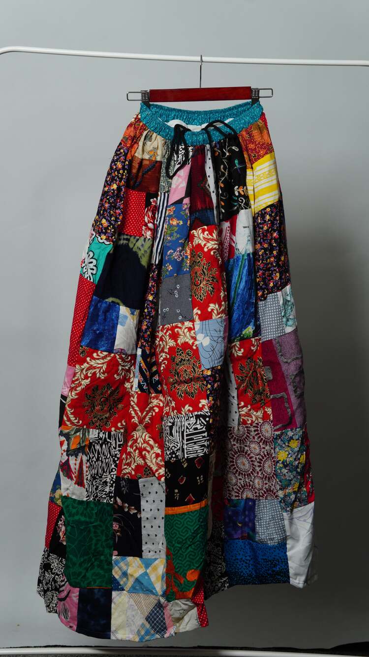 Upcycled Patchwork Maxi Skirt